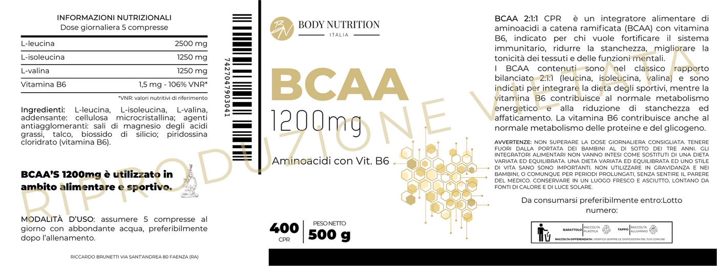 BCAA'S 1200 - Aminoacidi Ramificati