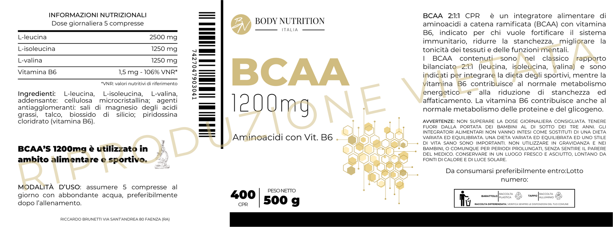 BCAA'S 1200 - Aminoacidi Ramificati