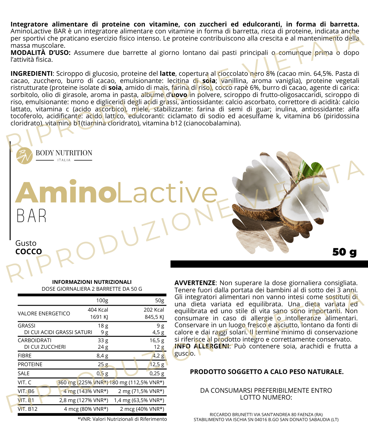 AminoLactive Bar Cocco